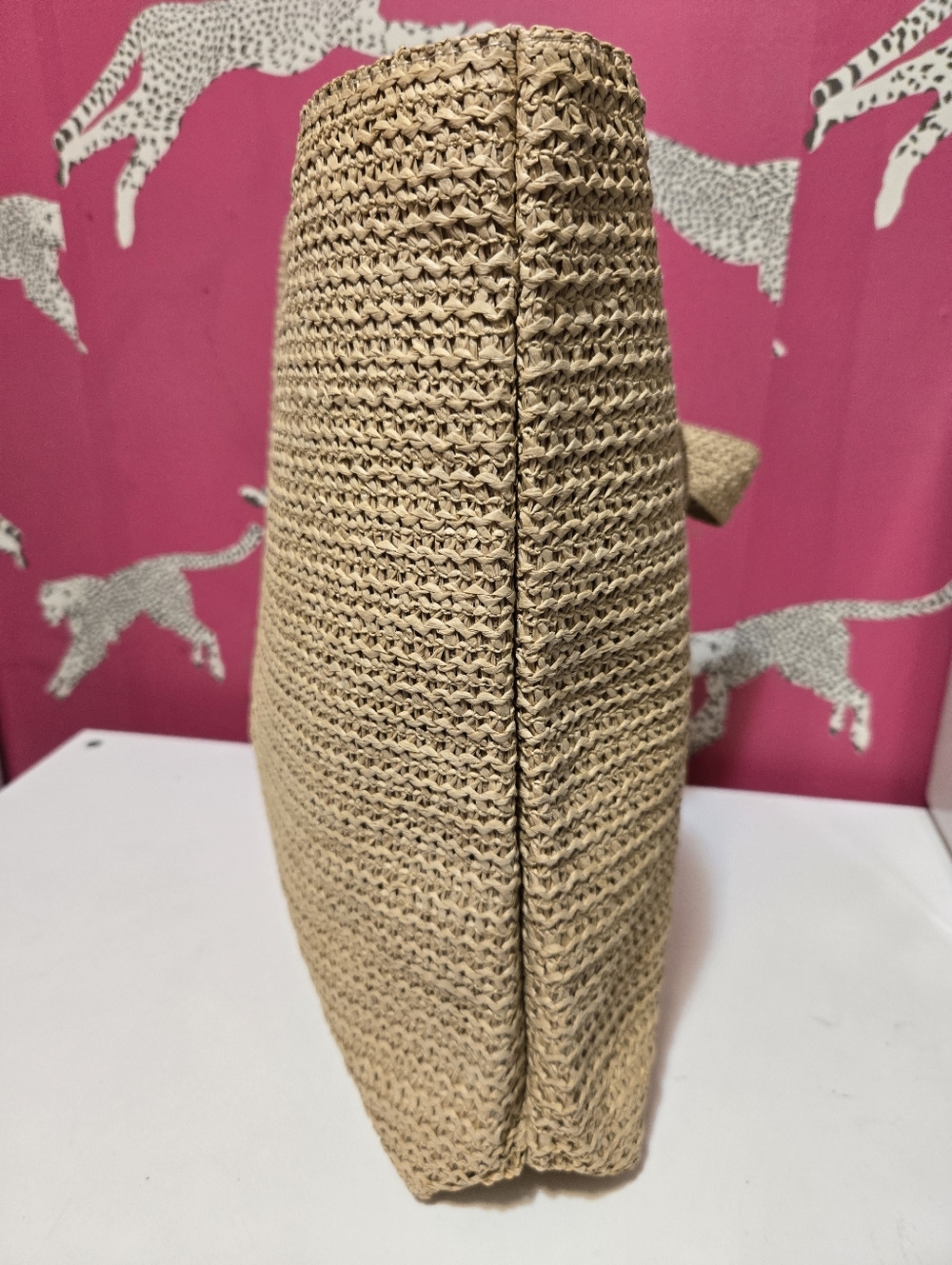 NWT Dior Beauty Raffia Woven Tote Bag - Picture 7 of 11